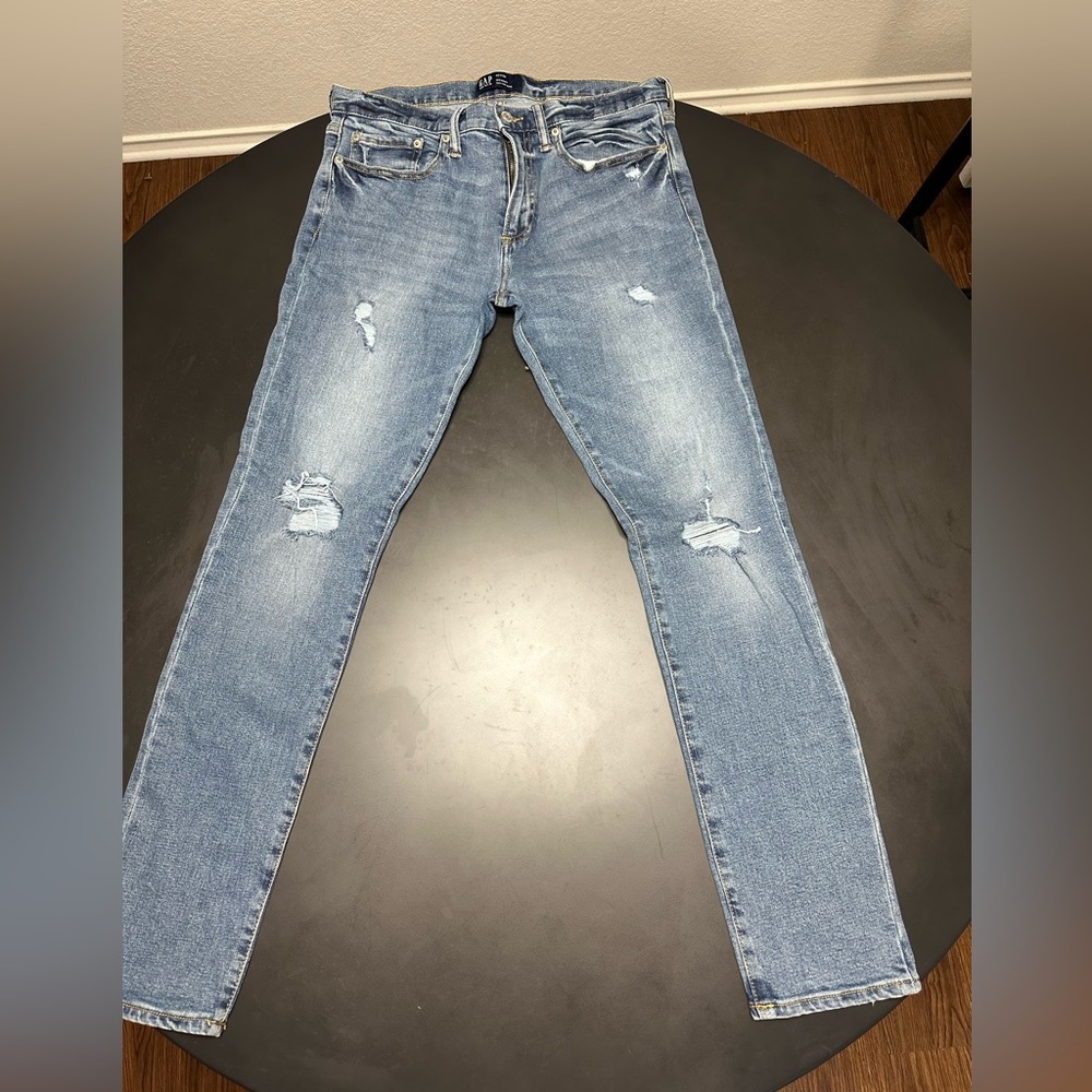 GAP Skinny Jeans with Rips in Light Wash